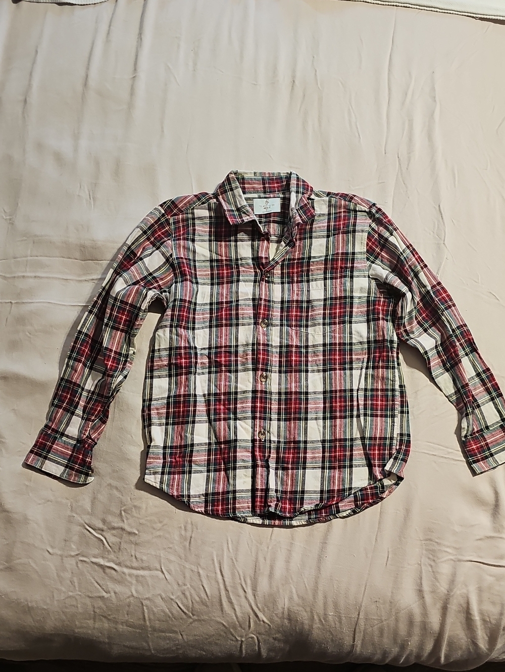 Class Club Red, White and Black Plaid Button-Down Shirt